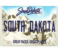 South Dakota License Plate Fridge Collector's Souvenir Magnet 2.5" X 3.5"