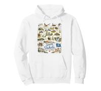 South Dakota, Maps, Icons, USA Pullover Hoodie