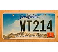 South Dakota Optional Graphic Organizational Auto License Plate Wt 214" Sd 6x12 inches License Plate Sign