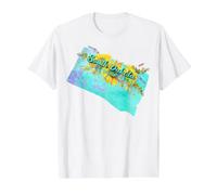 South Dakota Pride Watercolor Sunflower Floral Art Value Graphic T-Shirt, Men, White, M