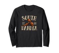 South Dakota Ring Necked Pheasant Design Long Sleeve T-Shirt