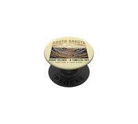 South Dakota Sharp Silence & Timeless Sky Vintage Landscape PopSockets Adhesive PopGrip