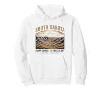 South Dakota Sharp Silence & Timeless Sky Vintage Landscape Pullover Hoodie