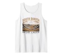 South Dakota Sharp Silence & Timeless Sky Vintage Landscape Tank Top