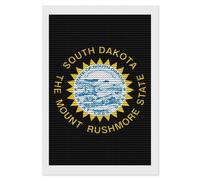 South Dakota State Flag Diamond 5D Painting Kits for Adult Beginners Round Full Drill DIY Wall Art Craft Decor Gift 8"x12"