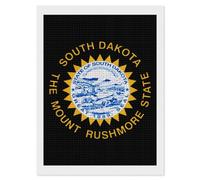 South Dakota State Flag Diamond Painting Kits for Adults Full Square Drill Diamond Art 12"x16"