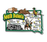 South Dakota State Jumbo Map Magnet