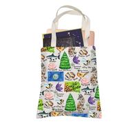 South Dakota Tote Bag Coyote State Vacation Lover Reusable Shopping Bag SD Travel Gift for BFF Mom Dad, South Dakota-s, M