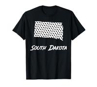 South Dakota USA State Outline Stars Vintage Retro Design T-Shirt