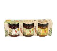 South Devon Chilli Farm - Chilli Preserve Gift Set (3 x Jars) - Jam, Chutney and Jelly - Spicy Condiments for Cheese & Meats - Gluten Free, Vegan Friendly - Perfect Chilli Gift Idea for Spice Lovers