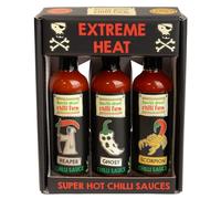 South Devon Chilli Farm Super Sauce Gift Set (3 x 50ml) - 3 Bottles of Our Super Spicy Range - Extreme Hot Sauce - Uses Ghost, Scorpion & Reaper Peppers - Maxium Heat - Gift Idea for Chilli Lovers