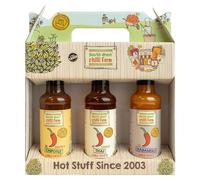 South Devon Chilli Sauce Gift Pack (3 x 140ml) - 3 Bottles of Our Most Popular Hot and Spicy Flavours - Thai Sweet Chilli, Habanero Chilli and Smokey Chipotle - Gift Idea for Spice Lovers