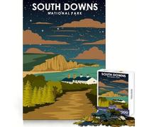 South Downs National Park 1000 Pieces Puzzles for Teenagers Analytical Skill Quiet Fun Tight Join Chic Xmas Gift (50x75cm)