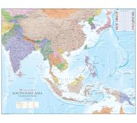 South East Asia Political Map - Size A1-59.4 x 84.1 cm - Paper Laminated | Detailed Laminated Wall Map, Ideal For Home, Office Or Classroom Display.