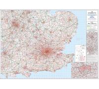 South East England and Midlands Postcode District Map Print - Poster Print A2 (59.4 x 42cm) (19949363)