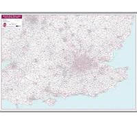South East England Postcode District Map (Hanging bars)