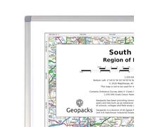 South East England: Regional Map - Aluminium frame