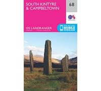 Landranger 68 South Kintyre & Campbeltown Map With Digital Version - Pink, Pink One Size