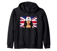 South Korea Britain Flag Women Roots British Korean Heritage Zip Hoodie
