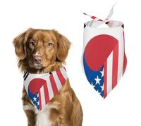 South Korea Flag Bandanas for Dogs Triangle Pet Bibs Washable Dog/Cat Scarf Pets Accessories