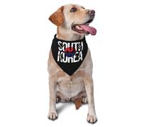 South Korea Flag Dog Bandanas Triangle Scarf for Cats and Dogs Adjustable Pet Neck Accessory Decorative Washable Durable