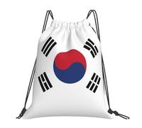 South Korea Flag_Fht100012 Gym Bag Portable String Backpack Lightweight Drawstring Bag For Men Outdoor Hiking 36X42Cm