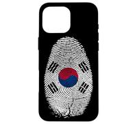 South Korea Flag Fingerprint DNA Gift for South Koreans Case for iPhone 16 Pro Max