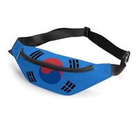 South Korea Flag Logo Printed Crossbody Fanny Pack Fashion Waist Bag with Adjustable Strap for Men Women