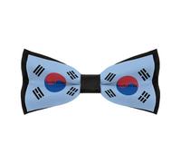 South Korea Flag Mens Classic Bow Ties Adjustable Length Printed Design Bowtie for Birthdays Valentine's Day Gifts
