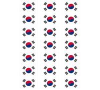 South Korea Flag self Adhesive matt Paper Labels/Stickers
