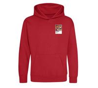 South Korea Football Cool Bunny Frame Kids Hoodie - Red / 9-11 years