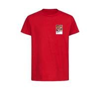 South Korea Football Cool Bunny Frame Kids T-Shirt - Red / 3-4 years