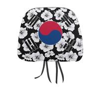 South Korea Hibiscus Flowers Car Seat Headrest Protector 1 PCS