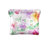 South Korea Hibiscus Syriacus Beauty Summer Flowers_97890_3 Fashion PU Leather Small Coin Convenient Pocket Purse Makeup Bag for Men Women Travel Mujer para monedas