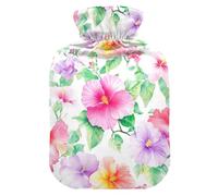 South Korea Hibiscus Syriacus Beauty Summer Flowers_97890_3 hot Waterbottle with Soft Cover, 2L hot compresses for The Body for Hot and Cold Therapies, Hot and Cold Therapies, bolsas de agua
