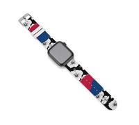 South Korea Korean Flag Hibiscus Flowers Silicone Watch Strap 38mm 40mm 42mm 44mm Quick Release Compatible with IWatch Series 10 9 Ultra 8 7 6 5 4 3 2 1 SE