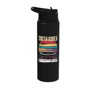 South Korea Lover - Retro South Korean Vacation Souvenir Stainless Steel Insulated Water Bottle