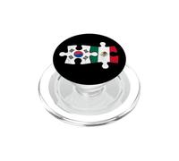South Korea Mexico - Puzzle Flag Distressed Design PopSockets PopGrip for MagSafe