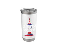 South Korea Minimalist Badge Patch Travel Souvenir Stainless Steel Insulated Tumbler