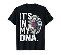 South Korea Roots Flag Fingerprint Graphic Patriotic T-Shirt