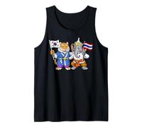 South Korea Thailand Flag Korean Thai Roots Korean Thai Tank Top