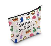 South Korea Travel Gift Get Lost in South Korea Cosmetic Bag for South Korea Traveler Welcome to South Korea (Korea Bag)