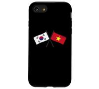 South Korea Vietnam Crossed Flags South Korean Vietnamese Case for iPhone SE (2020) / 7/8