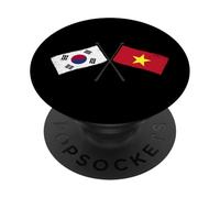 South Korea Vietnam Crossed Flags South Korean Vietnamese PopSockets Adhesive PopGrip