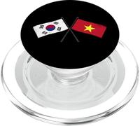 South Korea Vietnam Crossed Flags South Korean Vietnamese PopSockets PopGrip for MagSafe