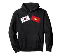 South Korea Vietnam Crossed Flags South Korean Vietnamese Pullover Hoodie