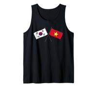 South Korea Vietnam Crossed Flags South Korean Vietnamese Tank Top