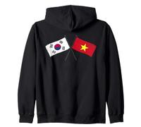 South Korea Vietnam Crossed Flags South Korean Vietnamese Zip Hoodie