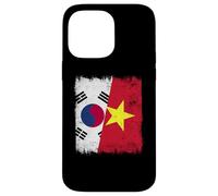 South Korea Vietnam Half Flag South Korean Vietnamese Jersey Case for iPhone 14 Pro Max