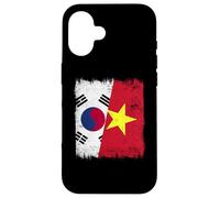 South Korea Vietnam Half Flag South Korean Vietnamese Jersey Case for iPhone 16